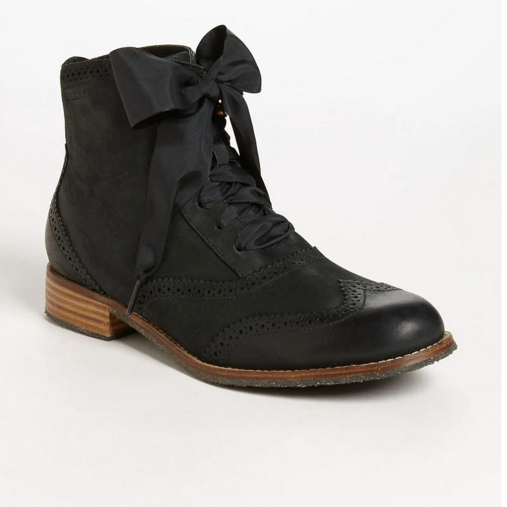 Sebago Black Claremont Lace Up Leather Boots